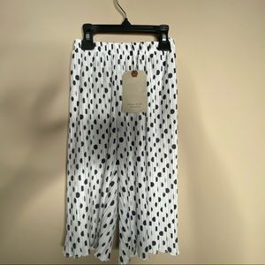 Zara girls white/navy polka dot pants